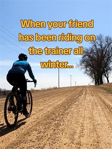 Lesson learned: The trainer is a cheat code for spring gravel. #gravel #gravelcycling #fitnessjourney #cycling #cyclingtraining