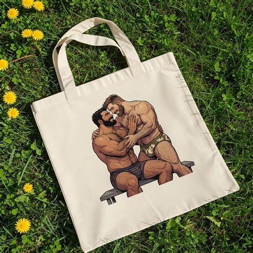 Gay Bear Tote Bag Woof Muscle Bear Pride Flag LGBTQ+ Gift Gay Daddy Bear Bait Aesthetic Queer Carryall Shopper - Etsy