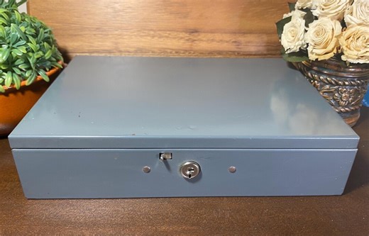 Mid Century Lit-ning Industrial Steel File Box – Locking Cash Security Tray - Etsy