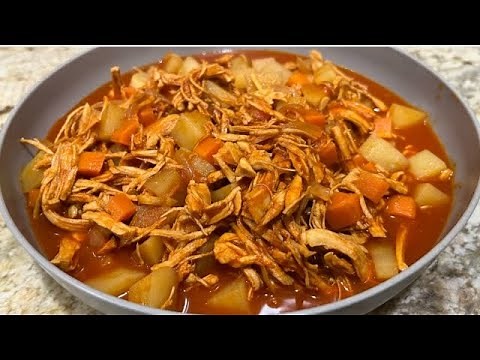 PICADILLO DE POLLO CON ZANAHORIA Y PAPAS, SABROSO Y FÁCIL DE PREPARAR