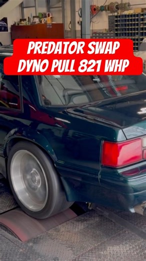 P3. MONSTER DYNO PULL👹 Foxbody Predator Swap Notchback🏁 #fordmustang #foxbody #mustang #ford #car