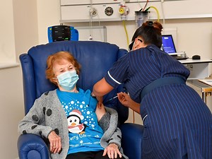 ‘Please do have the jab,’ says woman who received world’s first Covid vaccine