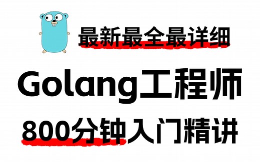 2024最新最全最详细的Go语言（golang）入门教程，Java程序员转行golang工程师必看（go开发/go实战/golang教程/golang项目）