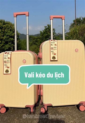 Vali kéo du lịch size 20 & 24: review combo, màu đẹp, giá hời