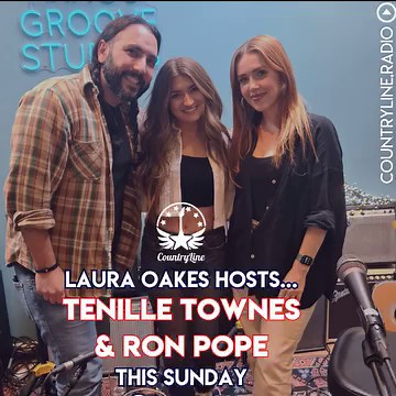 This Sunday at midday Laura Oakes hosts Tenille Townes and Ron Pope in the studio and you can hear it for the first time of CountryLine Radio  Tune in here  https://loom.ly/WKA7eFc | CountryLine | Facebook