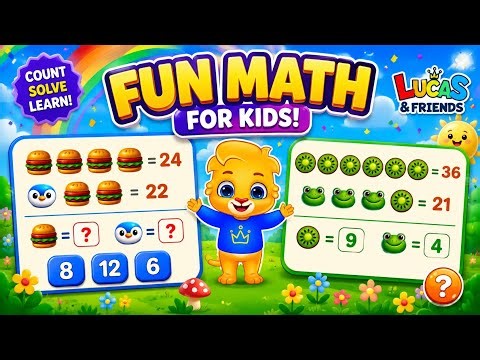 Easy Math Challenge for Kids! 🍔🐸 Learn Numbers with Lucas & Friends