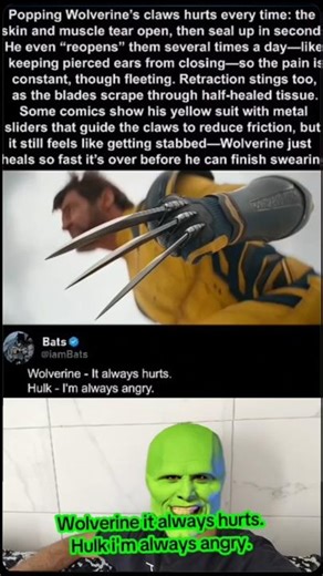 Why Wolverine Gets Stabbed by His Own Claws_Then Heals Mid-Swear 😵‍💫