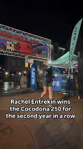 It’s a repeat for Rachel!! Rachel Entrekin is now the first ever two-time champion at the Cocodona 250. She smashed the course record in a time of 63:58:15, crossing the line with a rush of emotion. Read our full coverage of this record-breaking race: https://bit.ly/3ROWSYj | Trail Runner magazine