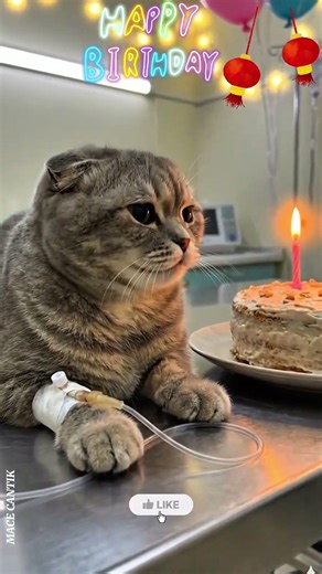 #happybirthday #cat #aiandcats #animalintelligence #kitten #cute #funnycats #cake #memes