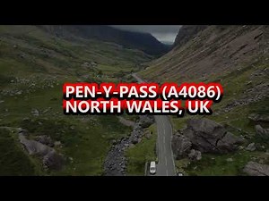 A4086, Pen Y Pass/ Llanberis Pass, North Wales, UK, Drone Footage (4K)