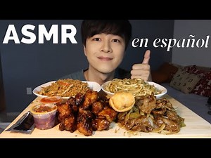 ASMR comiendo las comidas Chinas (Pollos rojos, arroz etc.)! 'COREANO'/Sonido de Comer/Eating Sound