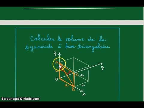 calcul du volume d'une pyramide par intégrale - 1ére année univ
