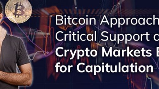 Bitcoin approaches critical support as crypto markets brace for capitulation