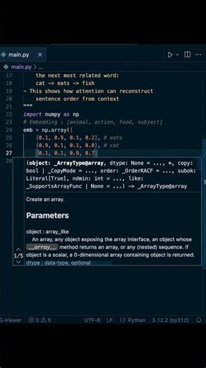 Understanding Self-Attention⚡️ #shorts #coding #programming #python