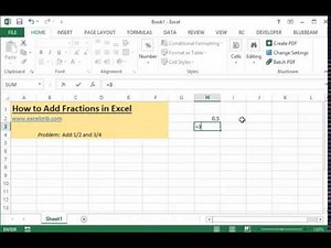 How to Add Fractions in Excel
