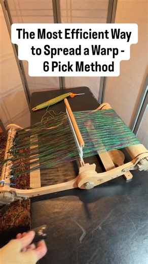 This is the most efficient way to SPREAD A WARP using the 6-PICK method for rigid heddle and shaft looms. Like and follow for more #weaving #handwoven #rigidheddleloom #rigidheddleweaving #handmade | Heidi Ba Creations
