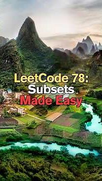 LeetCode 78: Subsets Made Easy #shorts #short