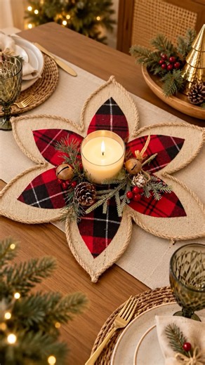 Diy Centro de Mesa Flor De Natal #diy #christmas #navidad #centrodemesa #manualidades #handmade