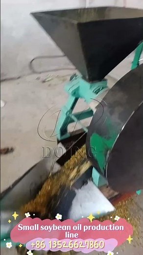 Small soybean oil production line video