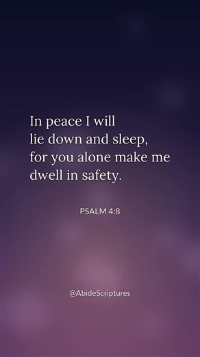 In peace I will lie down and sleep | Scripture for Sleep #Shorts