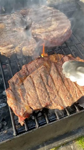 The combination of smoky char, savory beefiness - Beef Rib Grilling Steak #shortsfeed #shorts