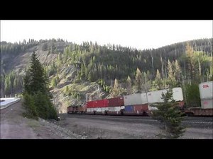 FPMT!!!! BNSF 4059 East (Intermodal) W/ CP Unit East Of Essex MT USA 05MAY14 C44-9W 4059 Leading