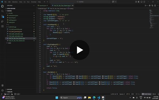 #codsoft #cpp #internship #coding #learning #studentdeveloper #skillbuilding #tictactoe #internshipcompletion | Shubham Bhagure