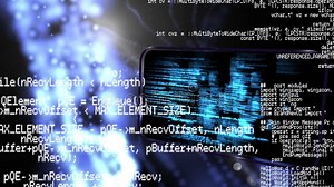 Program Codes and Glowing Particles Stock Video - Video of center, design: 150280225