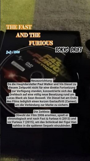 THE FAST AND THE FURIOUS: Tokyo Drift | 2006 #dvd #krimi #film #action #autos