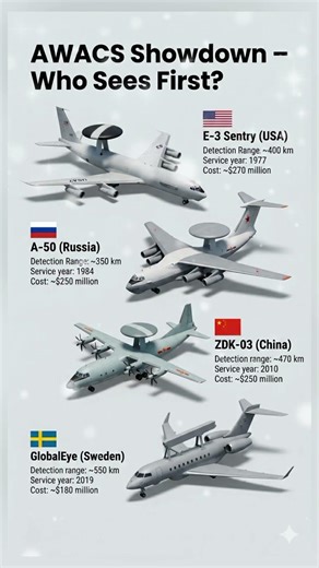 GlobalEye vs E-3 Sentry vs A-50 vs ZDK-03 – Radar Power Play