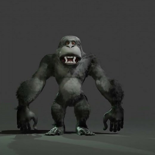 Gorilla 3D Character Modeling #shorts #characterdesign