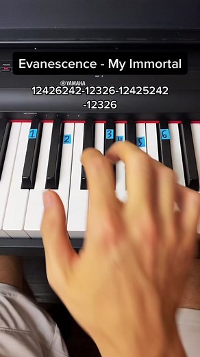 Evanescence - My Immortal easy piano tutorial #fy #foryou #foryoupage #piano #pianotutorial #music #fyp #xyzbca