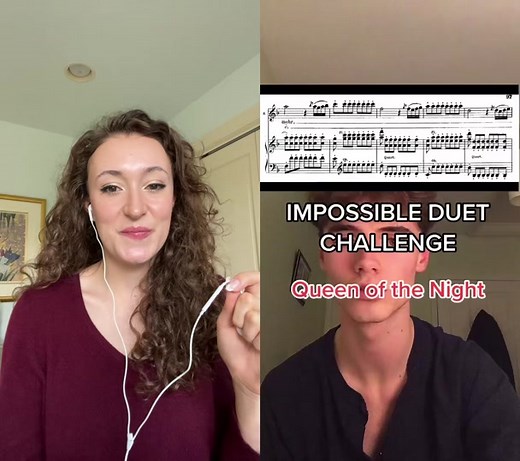 Singing Duet with a High Note Queen of the Night Cover