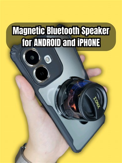 Magnetic Bluetooth Speaker for Android and iPhone - AU100 Small Portable Wireless Mini Speaker with RGB LED Lights - HiFi Sound, Bluetooth 5.3, 6H Playtime for Car, Outdoor, Home, Office Use #magneticspeaker #wirelesspeaker #bluetoothspeaker #speakerbluetooth #speaker