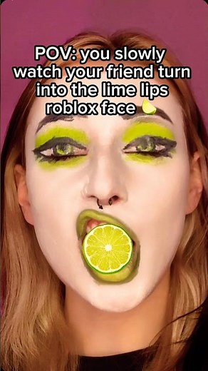 pov: ur friend slowly turns into the roblox lime lips face 😰#roblox #makeuptutorial #makeup #satire