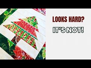 Pine Tree Quilt Block Made Easy | No Pattern Needed
