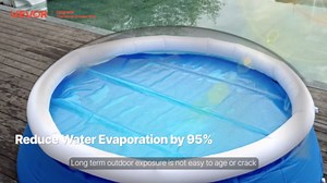 VEVOR Solar Pool Cover, 27 ft Round Pool Bubble Cover, 16 Mil Pools Solar Blanket with Bubble & PE Material, Daytime Heat Absorption, Nighttime Heat Retention, Heat Retaining Solars Covers, Blue