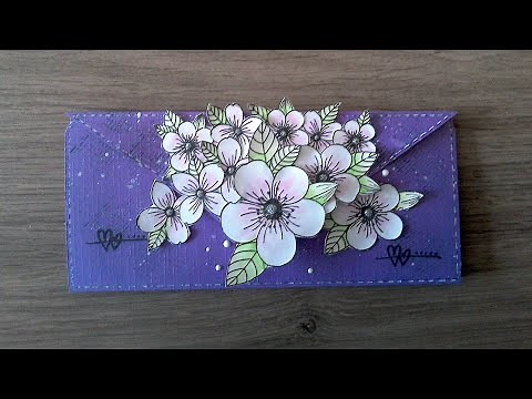 Tuto : Mini Album enveloppe florale facile et rapide