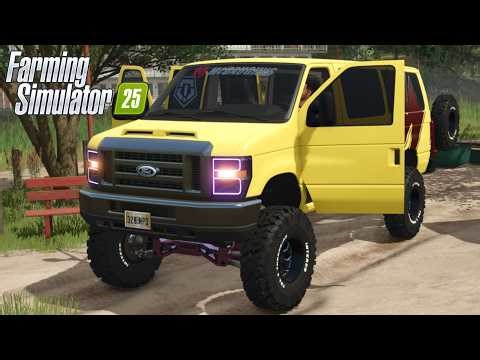 FS25 - 2016 Ford E350 - LIFTED TRUCK - NEW CAR MOD for Farming Simulator 2025 ROLEPLAY