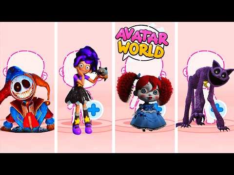 Poppy Playtime Chapter 5 Characters in Avatar World 🎮 POPPY, CATNAP, THE PROTOTYPE & Lily Lovebraids
