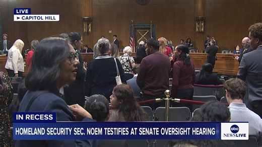 HAPPENING NOW: Homeland Security Sec. Kristi Noem testifies in front of the Senate Judiciary Committee amid criticism of immigration enforcement operations and threats to the homeland after U.S. strikes against Iran. https://abcnews.com/Politics/noem-face-2-days-grilling-capitol-hill-ice/story?id=130681610 | ABC News