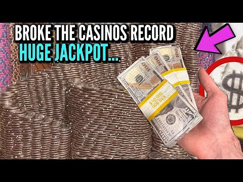 BRAND NEW “WORLD RECORD” CASINO JACKPOT WIN PLAYING THIS COIN PUSHER MACHINE! (MUST WATCH)