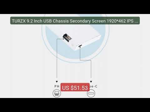 TURZX 9.2 Inch USB Chassis Secondary Screen 1920*462 IPS LC... — Top Pick 2026 | Unbeatable Price!