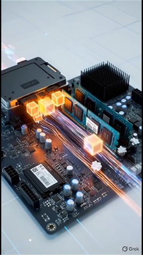 RAM Explained in 60 Seconds ⚡ | Why Your Computer Slows Down? (3D) #techshorts #computer #windows11