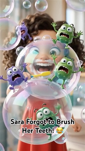 😱🪥Sara Forgot to Brush Her Teeth! 😂| Funny Healthy Habits for Kids #kidsshorts #dentalhygiene