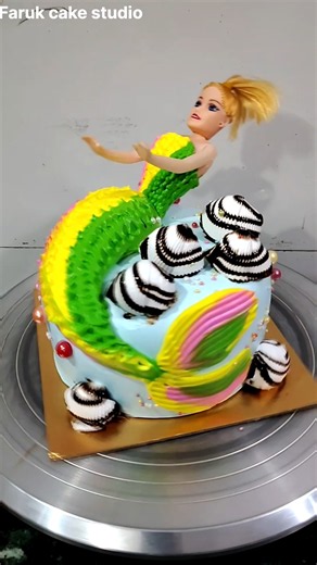 Jalpari Cake Design | Mermaid Theme Cake For Girls Birthday | Easy Decoration