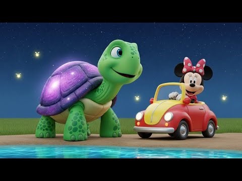 Minnie Mouse on the Giggle Car with The Turtle Who Taught the Stars to Swim | Kids Adventure Story