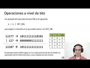 Operaciones a nivel de bits en C