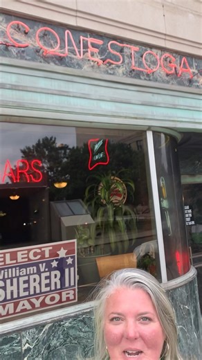 🍝 CANTON, OHIO DELIVERS! 🍕 CONESTOGA Downtown was DELISH! Started with a salad with plenty of cheese, red onion, cucumber and a couple of beets for color. Next up was the Big Poppa Meatball appetizer which was amazing along with the toasted bread for dipping in the sauce. The Marinara Sauce deserves a line of its own. Kinda sweet with big veggie chunks and just the right blend of seasoning & spices. Main course was a couple of burgers for the boys. Both large portions piled high with toppings.