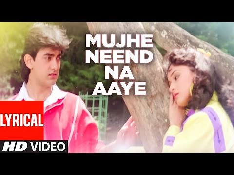 "Mujhe Neend Na Aaye" Full Lyrical Video | DIL | Anuradha P|Udit N|Sameer|Aamir Khan, Madhuri Dixit